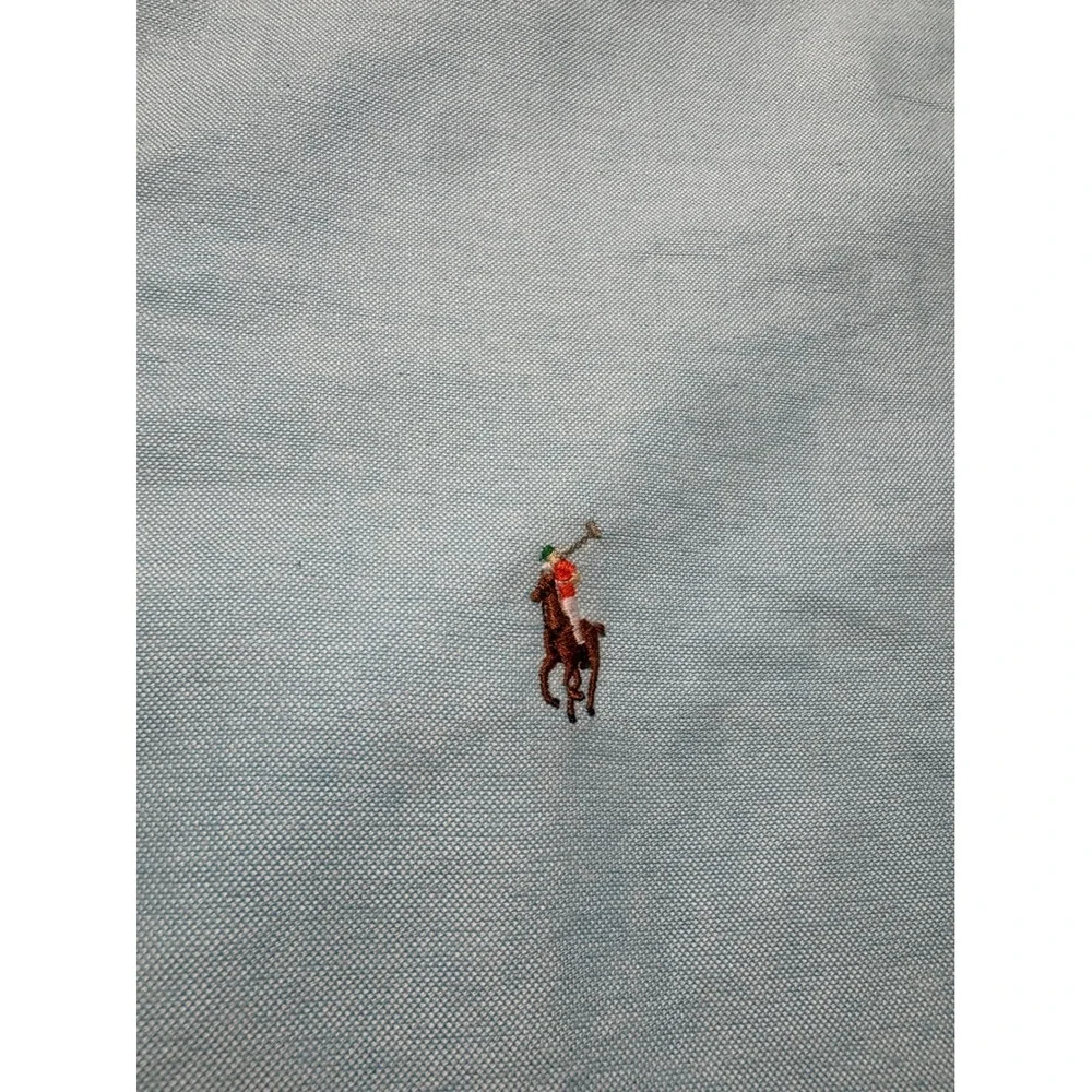 Ralph Lauren Mens XXL Classic Fit Light Blue SS Oxford Button Down Shirt